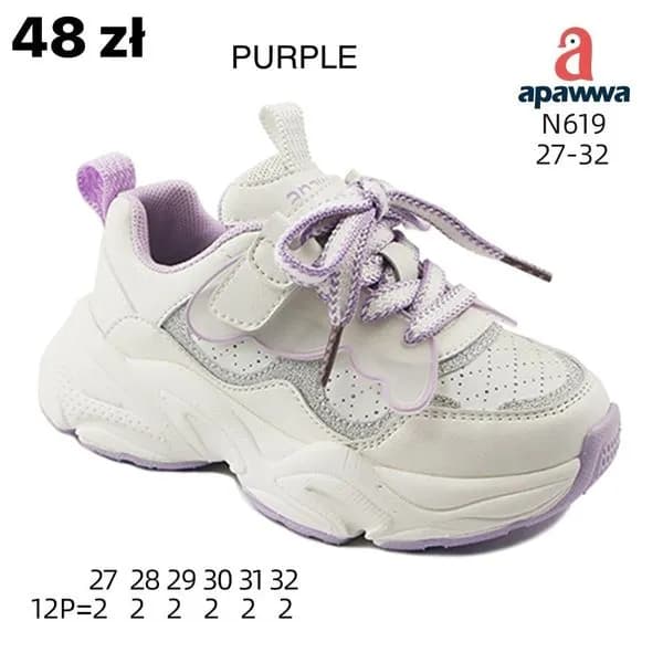 Buty sportowe dziecięce Apawwa N619 fioletowe rozmiary 27-32