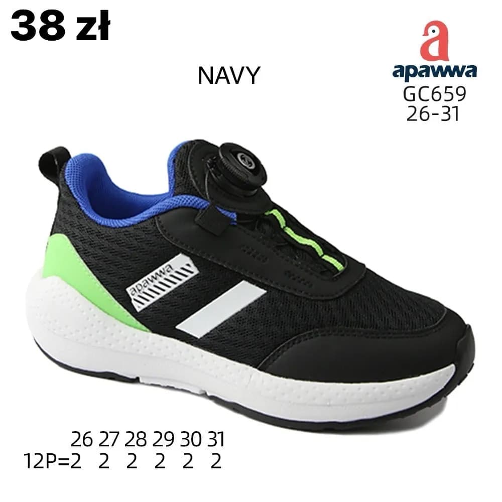Buty Sportowe Dziecięce Apawwa GC659 Rozmiary 26-31 z Pokrętłem