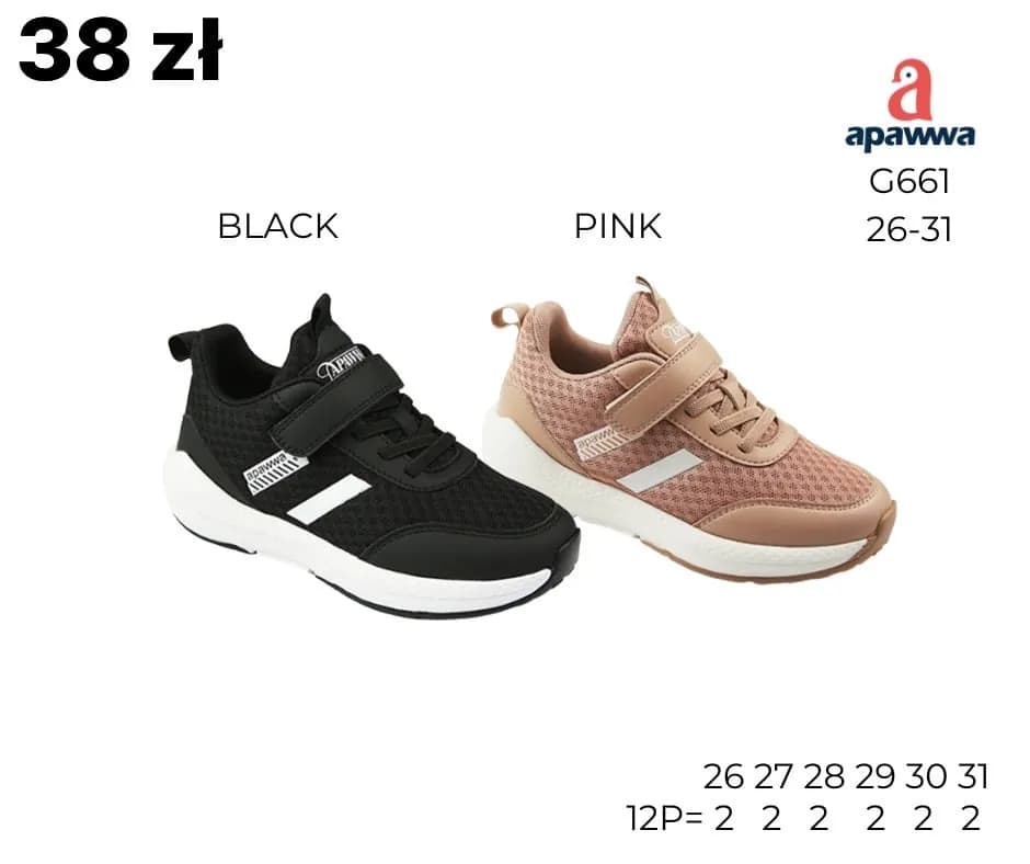 Buty sportowe dziecięce Apawwa G661 rozmiary 26-31 mix kolorów