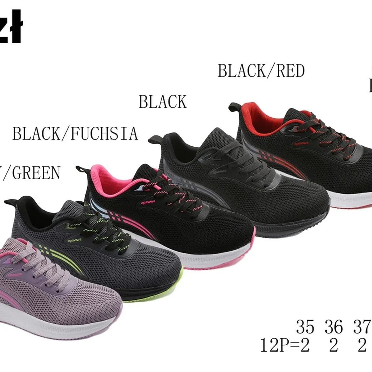 Buty Sportowe Dziecięce Apawwa LG1020P Rozmiary 35-40 Mix Kolorów