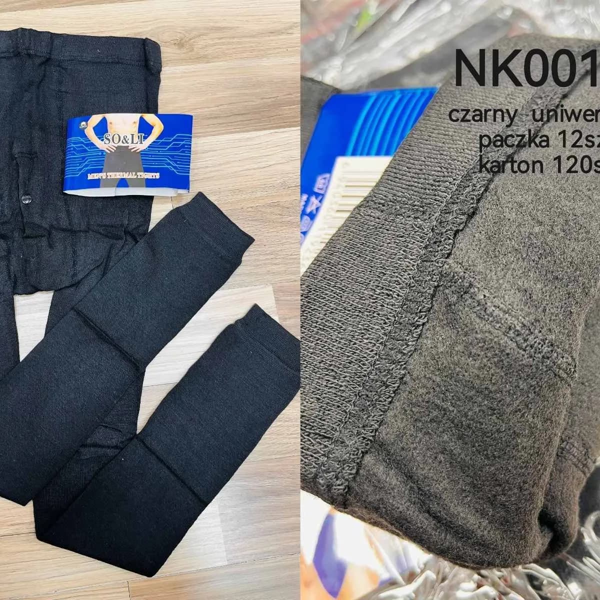Rajstopy Męskie Termiczne Czarne SO&LI Uniwersalne 12szt