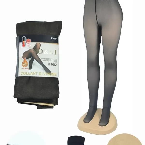 Rajstopy damskie ocieplane 880D Thermo SO & LI, efekt skóry