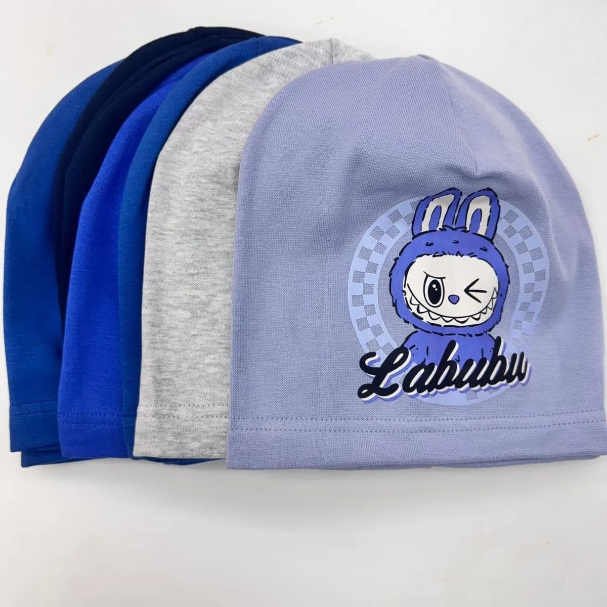 CZAPKI DZIECIĘCE Labubu, bawełniane, mix kolorów, 10 szt.