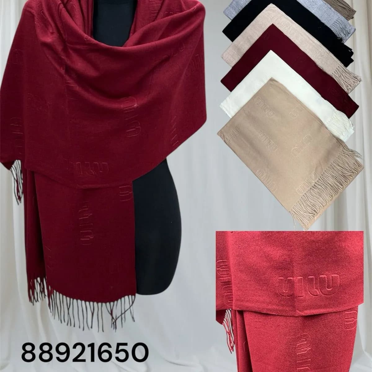 SZALIKI DAMSKIE bawełna i wiskoza, tłoczony wzór, mix kolorów