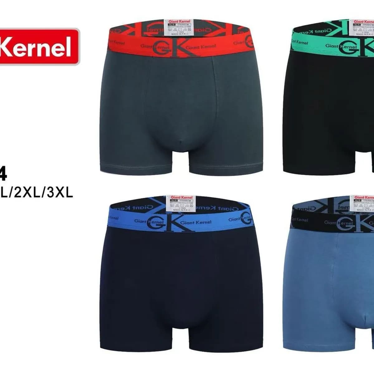 Bokserki męskie Giant Kernel NO.B764 M-3XL, 4 szt.