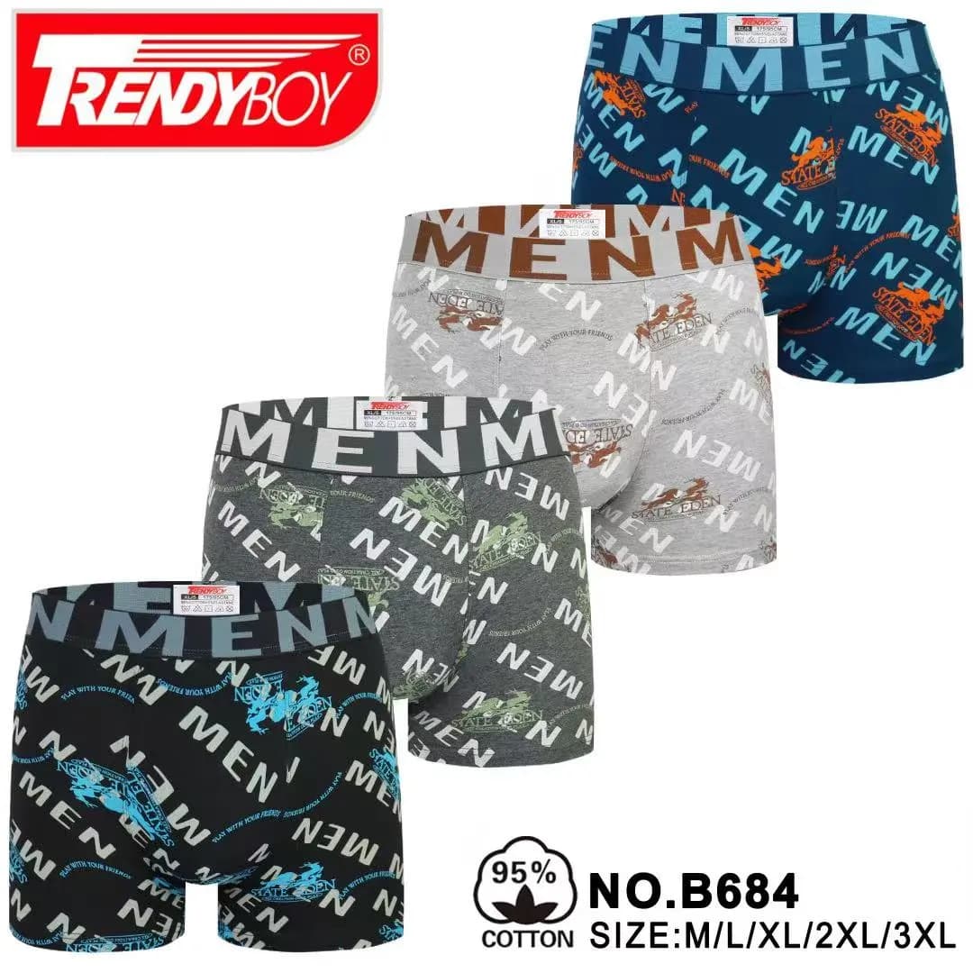 Męskie bokserki TrendyBoy 4 szt. rozmiar M/L XL/XXL/3XL