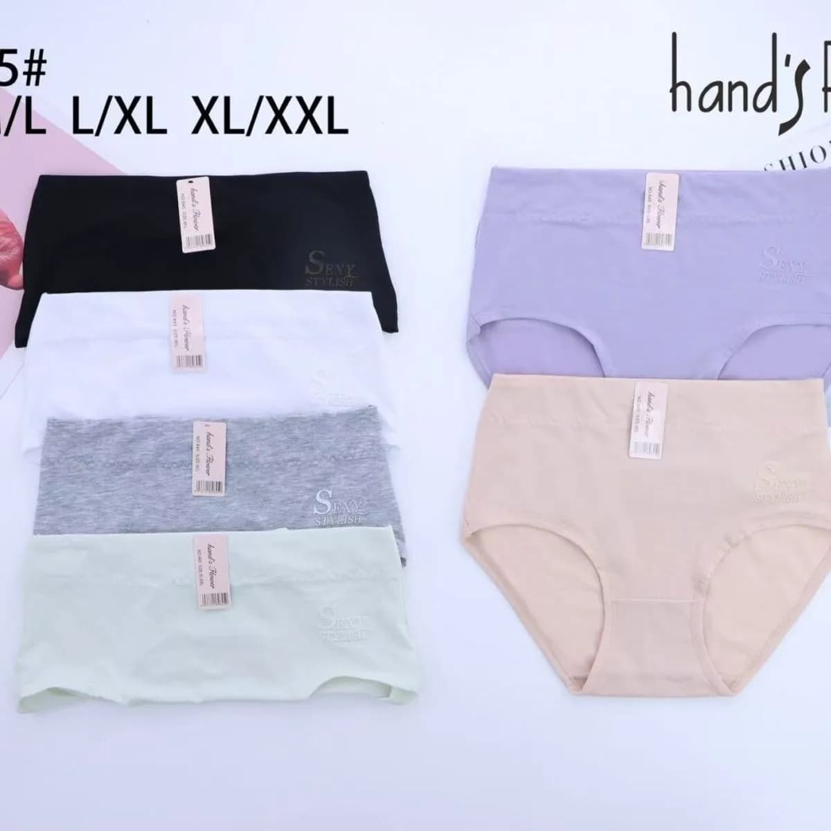 Majtki damskie Hand's Flower, rozmiary M-XXL, 5 szt.