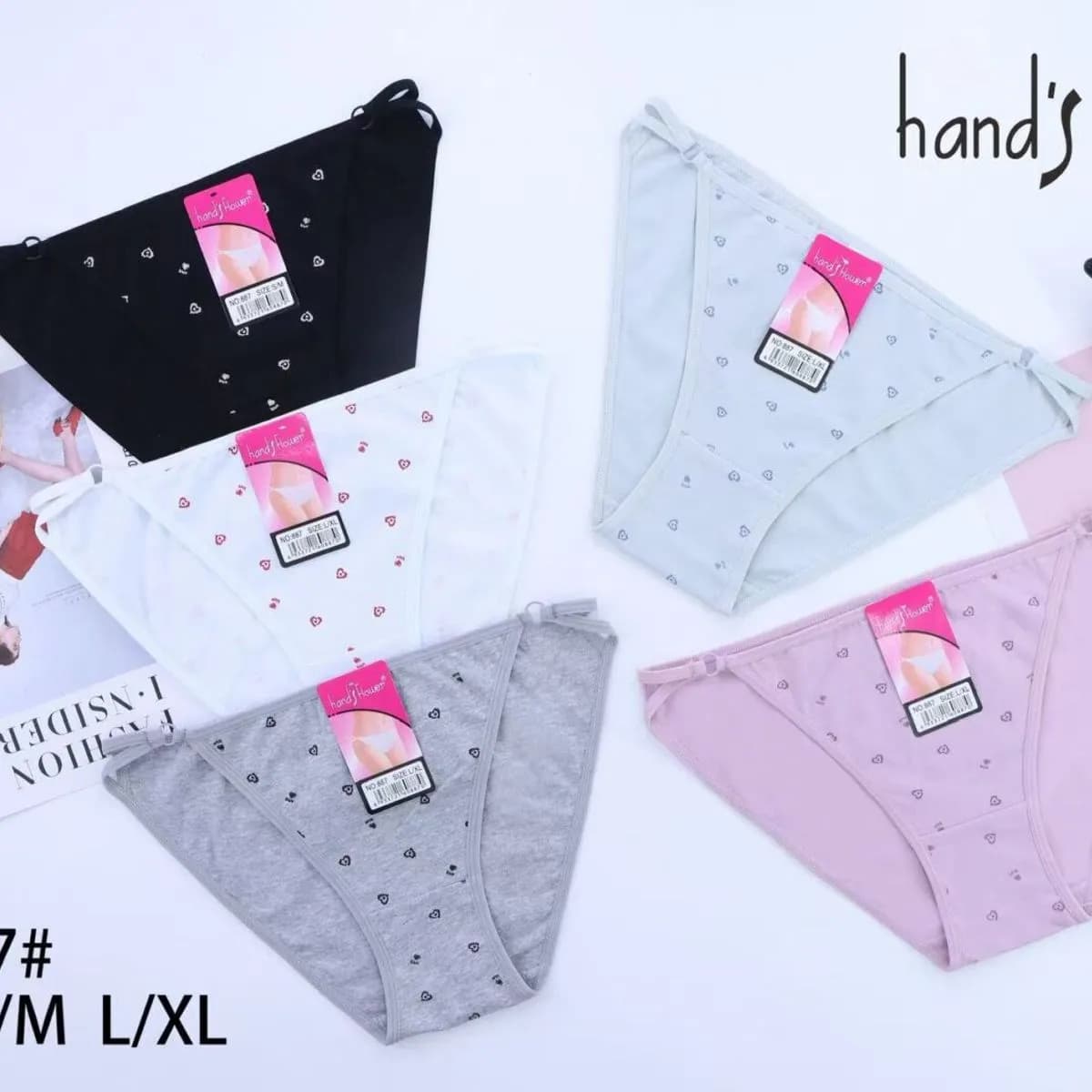 Majtki damskie HandsFlower N°887 S/M L/XL 5 szt.