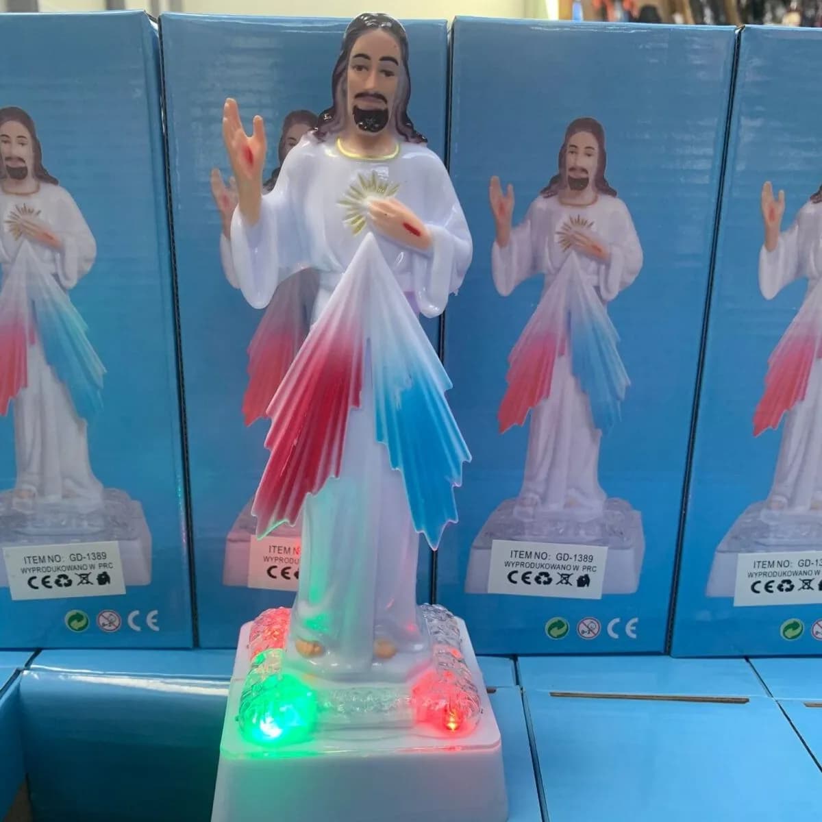 Figurka Jezus Boska Podświetlenie LED