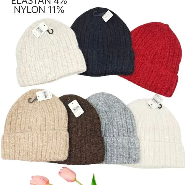 Czapki damskie dzianinowe beanie 6 kolorów