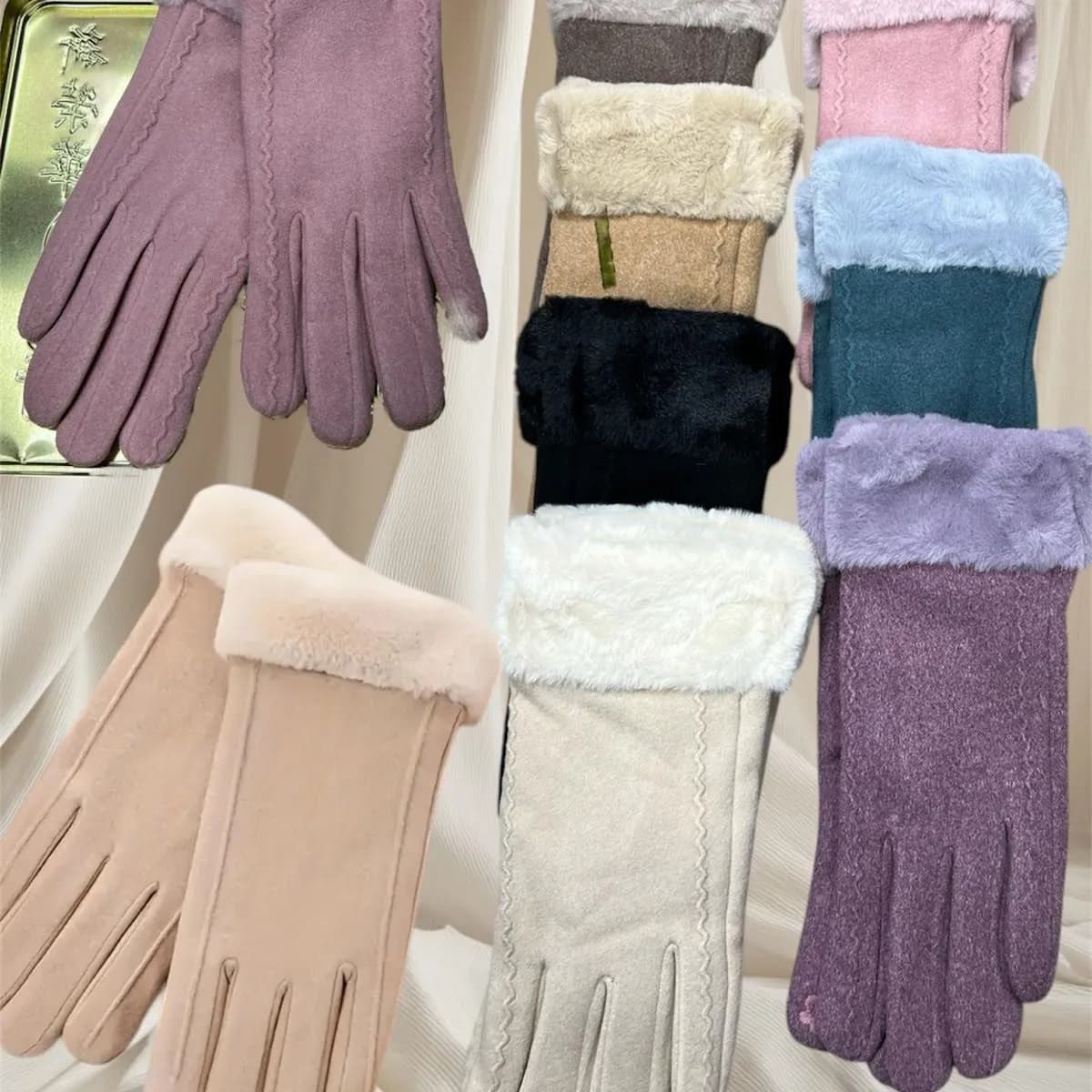 Rękawiczki damskie futrzane CO15.779