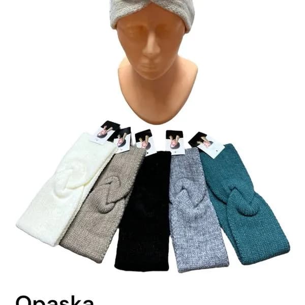 Opaski damskie z akrylu, wzór wiązany, 6 kolorów