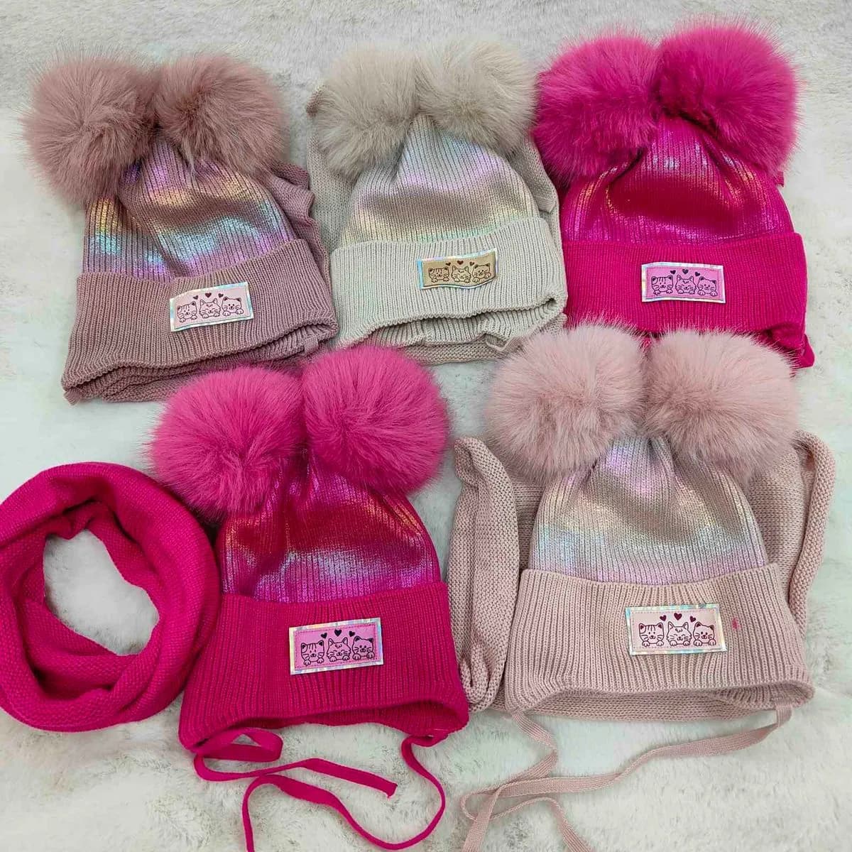 Komplet czapka i szalik dla dzieci 48-53cm