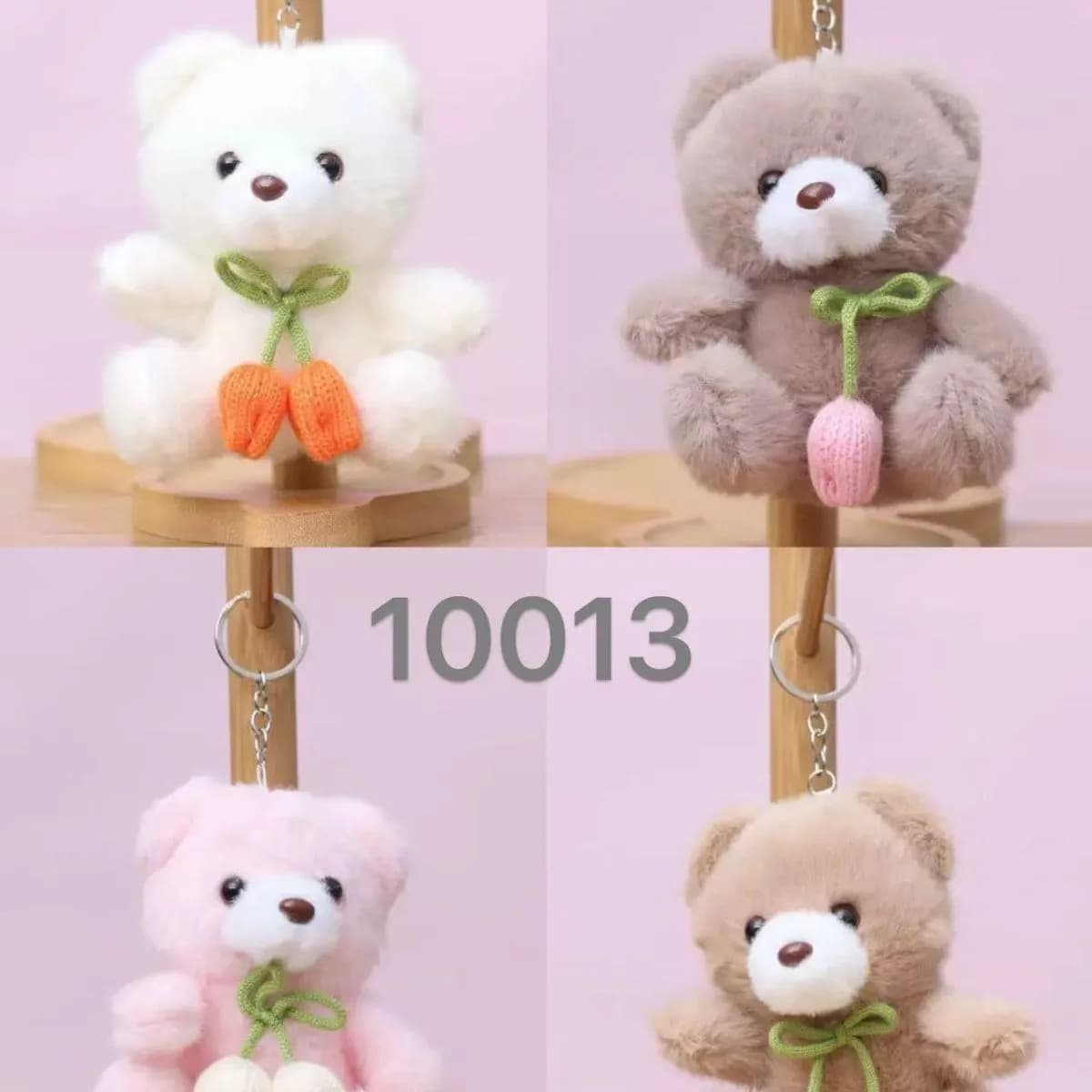 Brelok Zabawka Miś z Marchewką i Kwiatkiem