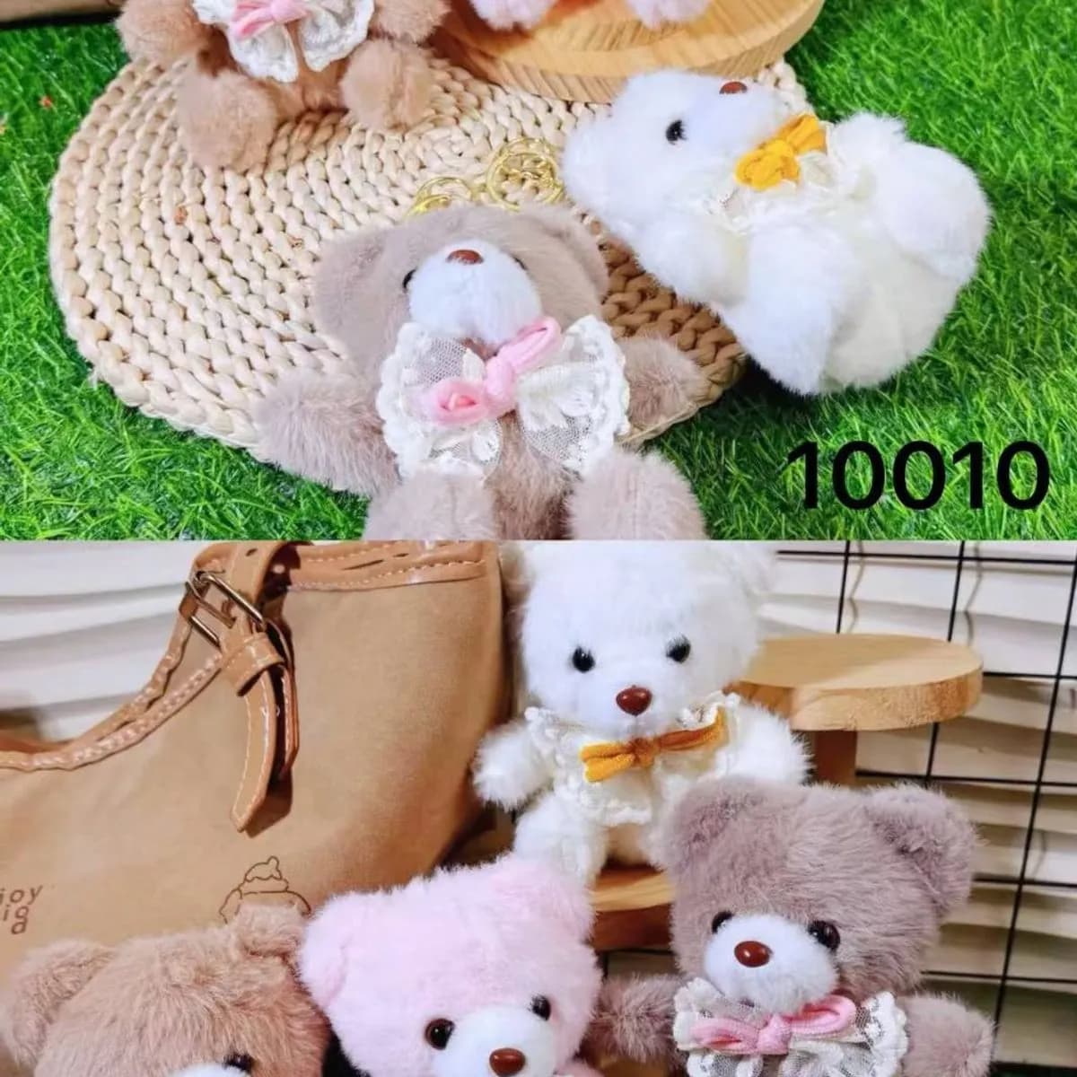 Brelok do Kluczy Pluszowy Miś Kolorowy