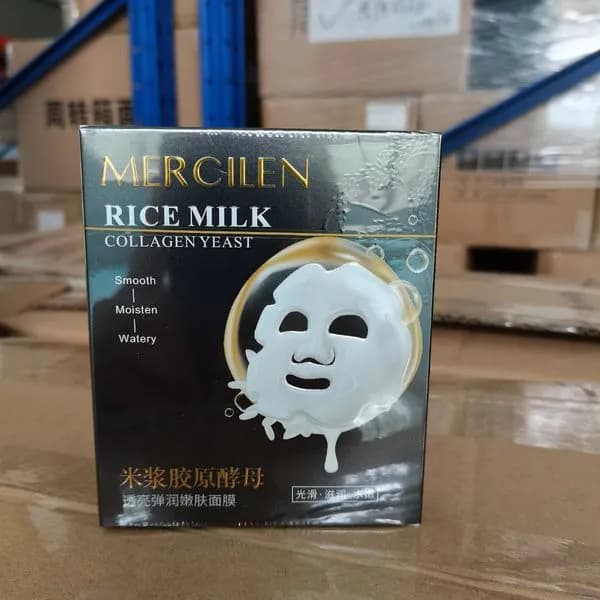 Maska do twarzy Mercilin Rice Milk Collagen Smooth Moisturizing