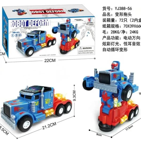 Samochód Robot Deform 2in1 Ciężarówka Interaktywna 21cm Światło