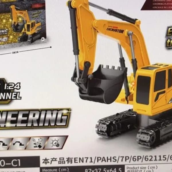 Koparka zdalnie sterowana Engineering Truck 5 R/C 1:24 światło