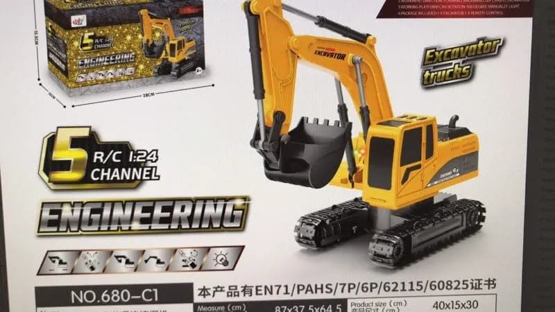 Koparka zdalnie sterowana Engineering Truck 5 R/C 1:24 światło