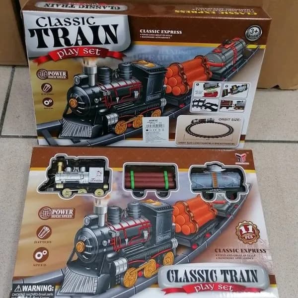 Zestaw Kolejka Classic Train Play Set, 11 el., Tory 46x46cm