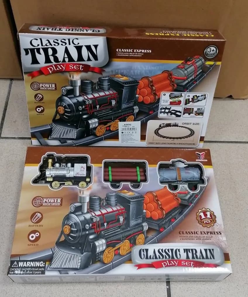 Zestaw Kolejka Classic Train Play Set, 11 el., Tory 46x46cm