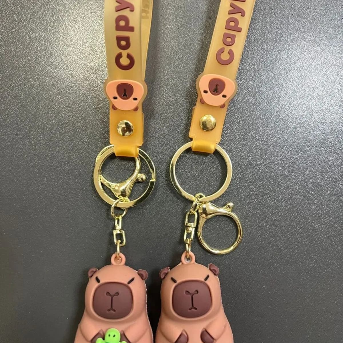 Brelok do Kluczy Kapibara z Paskiem Silikonowym, Mix Wzorów