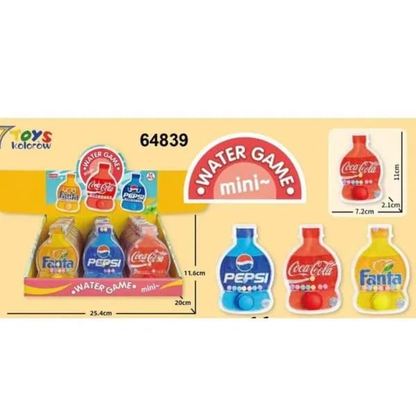Gra Wodna Dystrybutor do Wody Mini Butelka 11cm 24szt