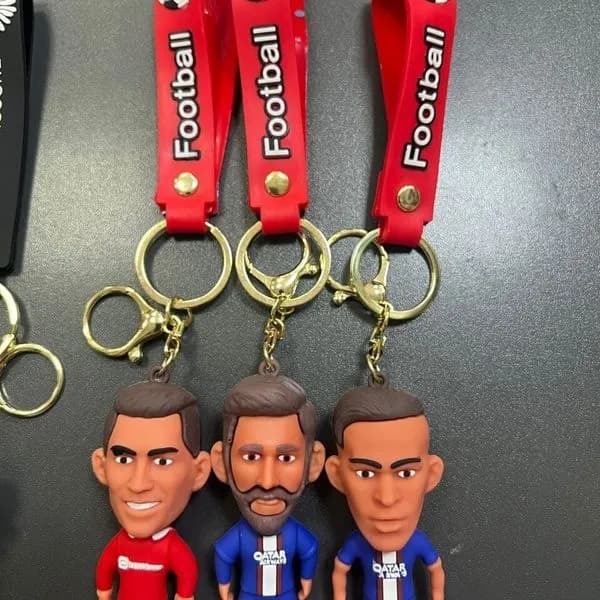 Brelok do Kluczy Piłkarze Football 3D Gumowy - 12 szt.