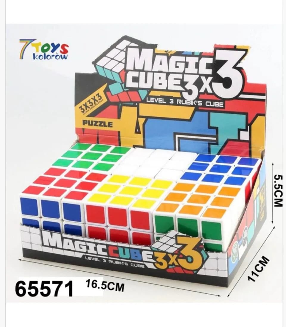 Kostka Rubika 5.30cm Magic Cube 3x3x3 Zabawka Logiczna 12szt