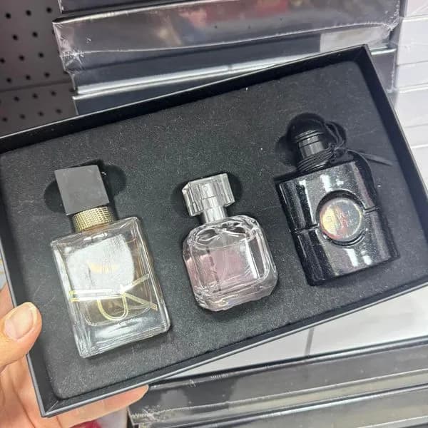 Zestaw 3 testerów perfum w czarnym pudełku prezentowym