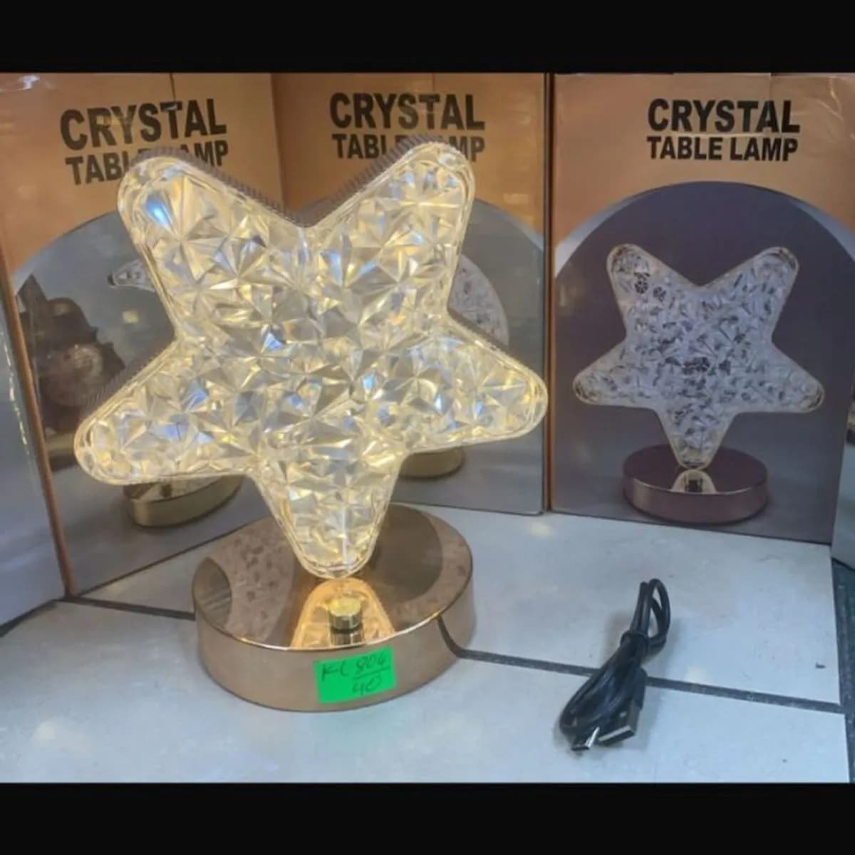 Lampka nocna Crystal Star Table Lamp