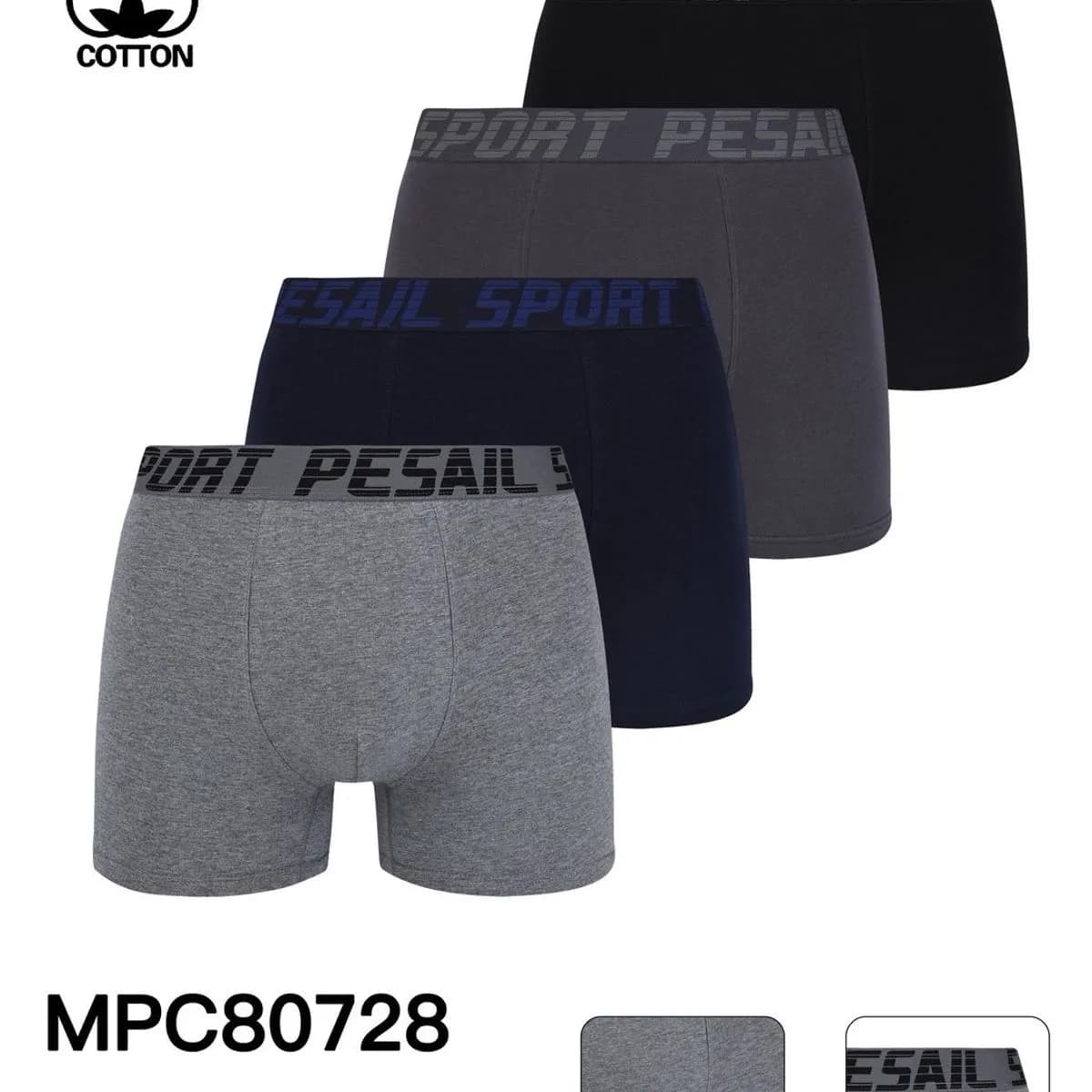 Bokserki męskie Pesasail Sport 4 szt. 95% bawełna S-XXL