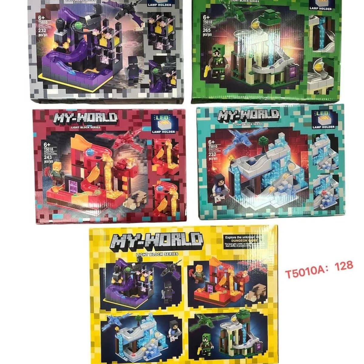 Zestaw klocków My World T501A-128, 5 wzorów