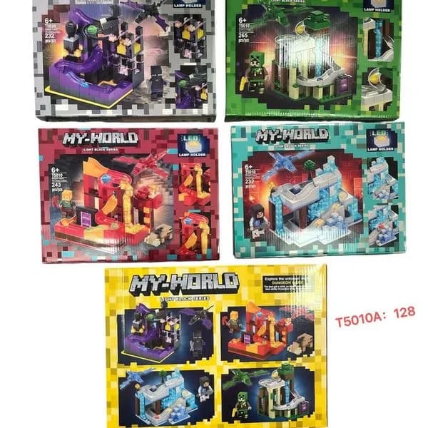 Zestaw klocków My World T501A-128, 5 wzorów