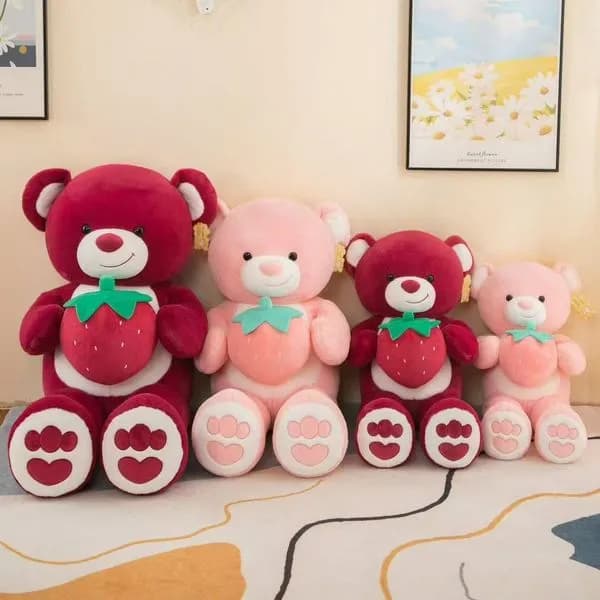 Maskotka Pluszowa Truskawka 80cm Czerwona/Różowa