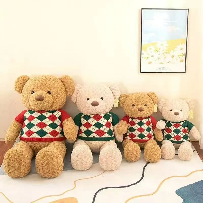 Maskotka Pluszowa Miś 100cm z Wzorzystym Swetrem