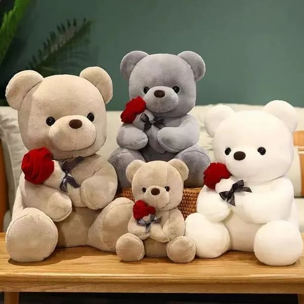 Maskotka Pluszowa Miś 25cm z Czerwoną Różą