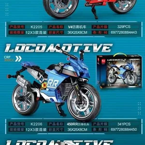 Zabawki Klocki Motocycle
