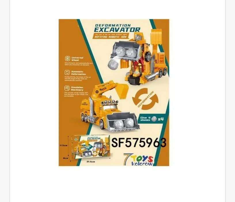 Zabawki Deformation Excavator