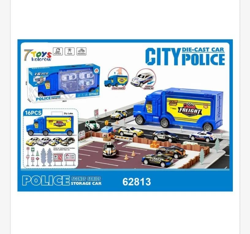 Zestaw Die Cast Car City Police