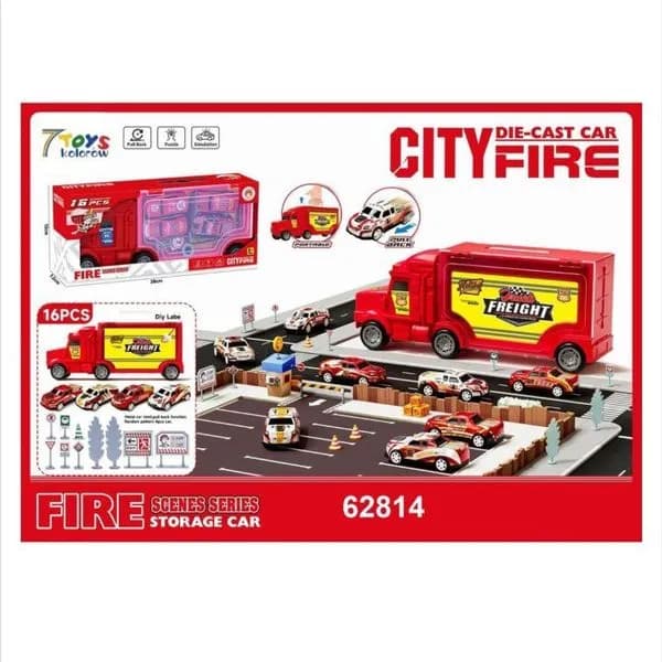 Zestaw Die Cast Car City Fire