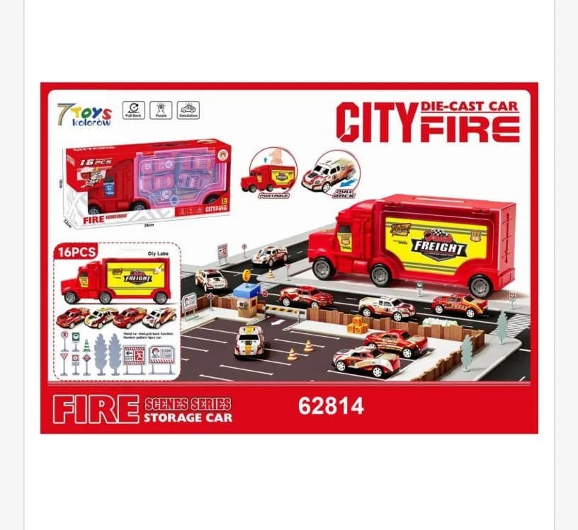 Zestaw Die Cast Car City Fire