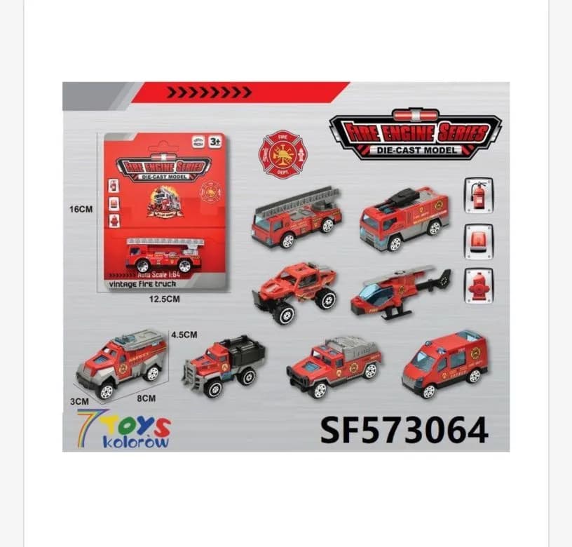 Zabawki Fire Engine Series Die Cast