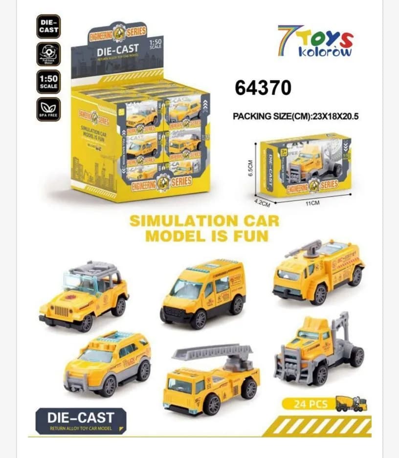 Zabawki Samochod Engineering Series Die Cast