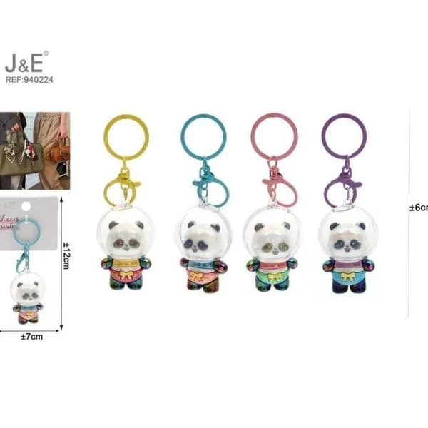 Brelok Panda w Kuli 7cm Zestaw 4szt J&E
