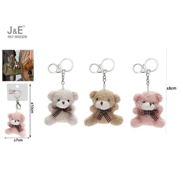 Brelok z pluszowym misiem 8cm REF J&E 3028