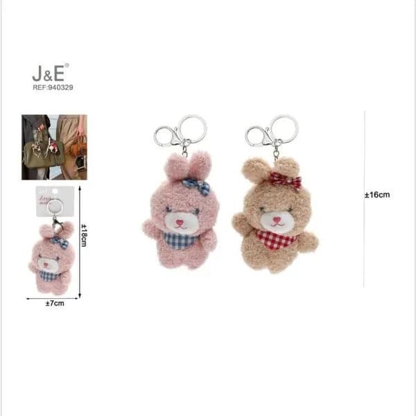 Brelok z pluszowym króliczkiem J&E REF 84029 16cm