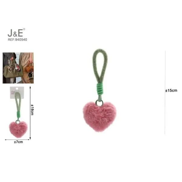 Brelok do kluczy z serduszkiem 15cm J&E REF-9540