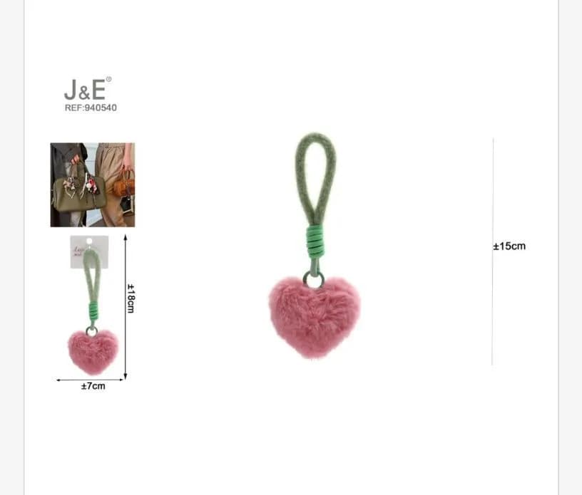 Brelok do kluczy z serduszkiem 15cm J&E REF-9540