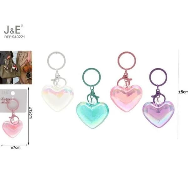 Brelok do kluczy serce J&E REF-JE221 5cm x 7cm